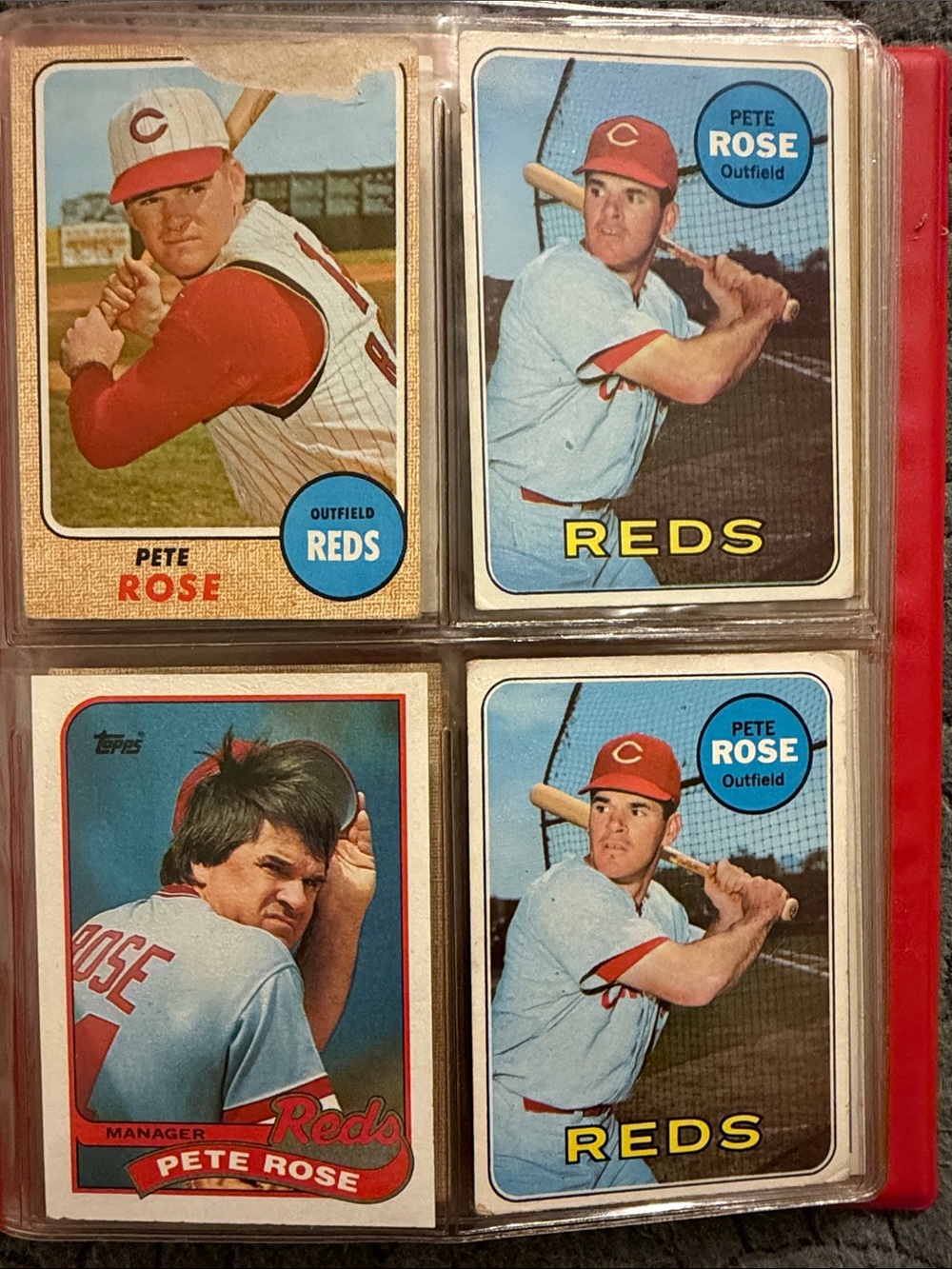 Topps Pete Rose Cincinnati Reds Card Collection - Red/Blue